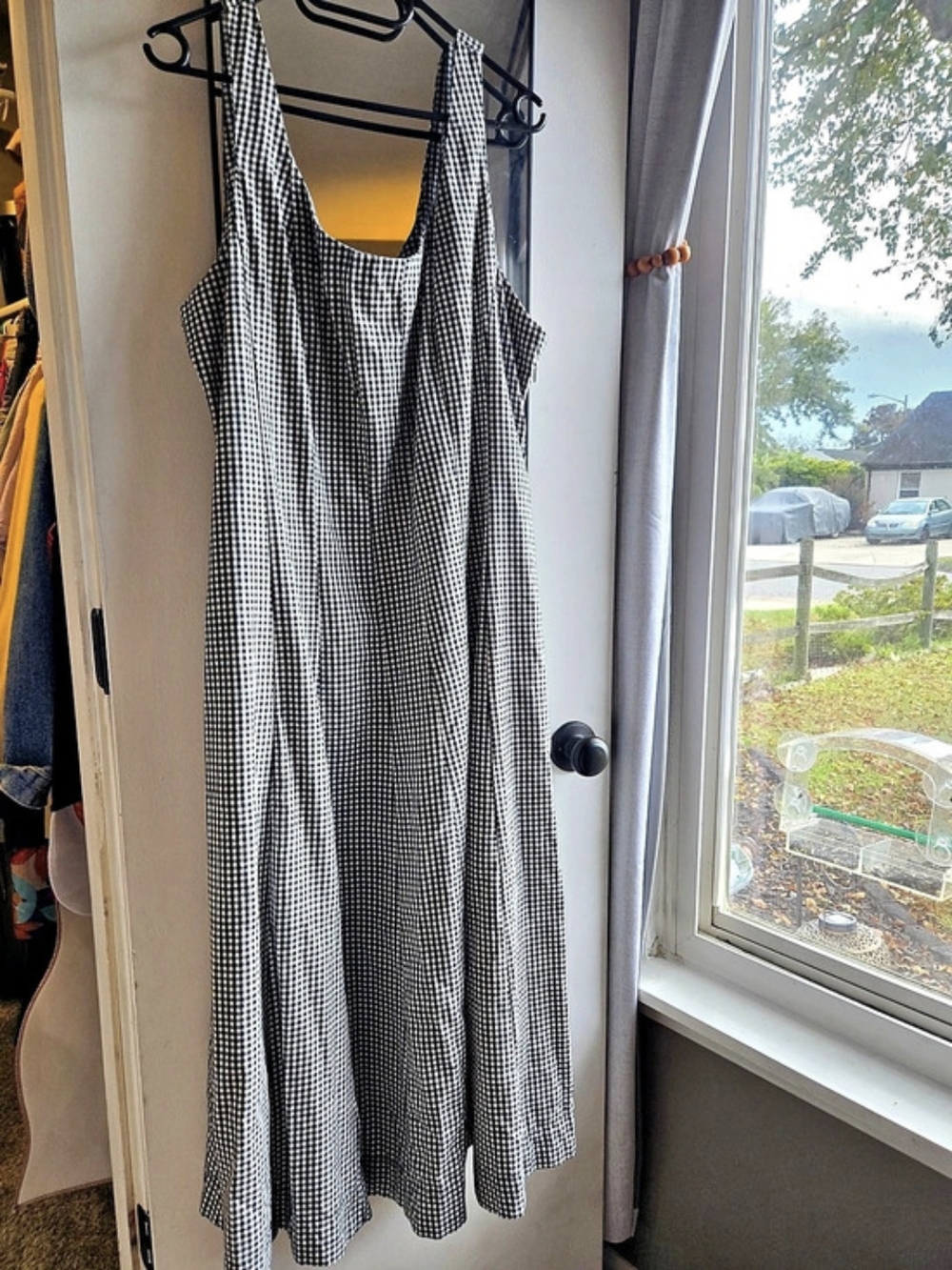 a new day Gingham Maxi Dress in Black & White Size 16 NWT